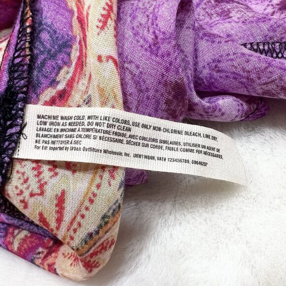 Free People Rendezvous Girl Slip Dress Black Purple Sz M Boho Asymmetrical - Picture 10 of 11